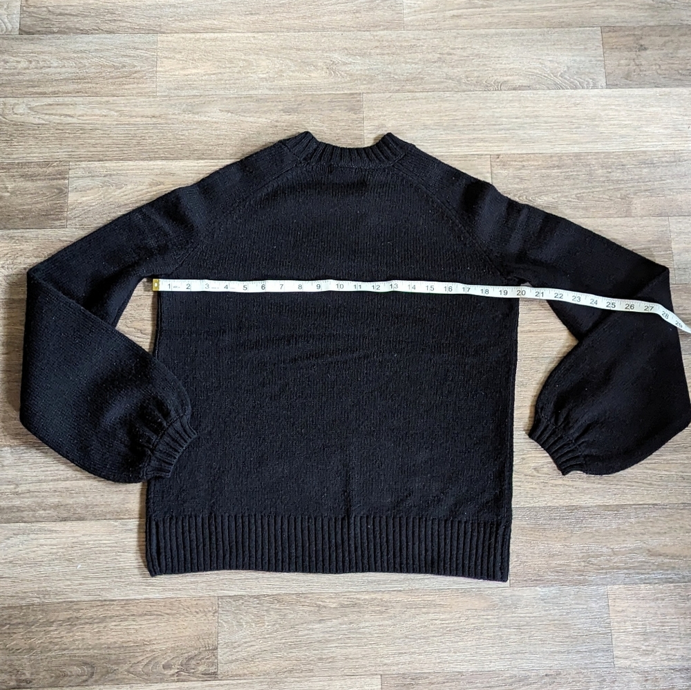 NWT Smartwool Cozy Lodge Bell Sleeve Black Wool Sweater Size Medium - Picture 5 of 6